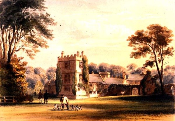 The Western Tower, Cotehele House, c.1830-40 (färg litho) av English School