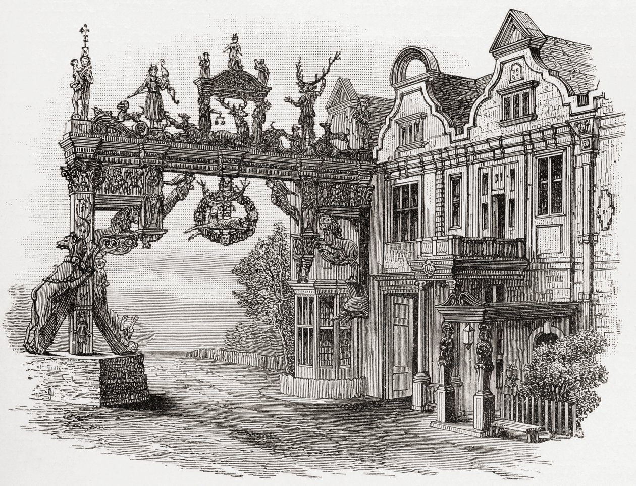 The White Hart Inn, Scole, Norfolk på 1600-talet, från 