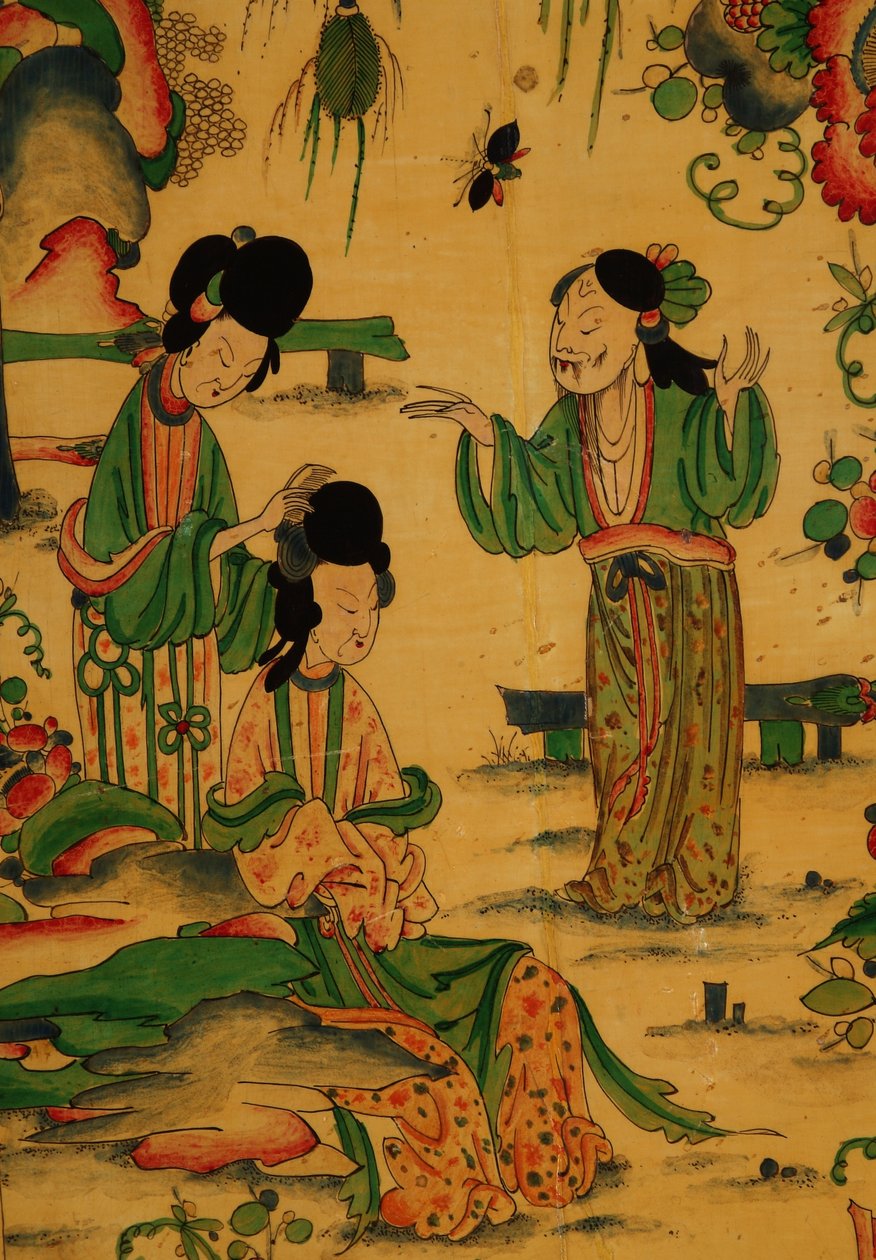 The Witcombe Cabinet, c.1697 (japanned och försilvrat trä) av English School