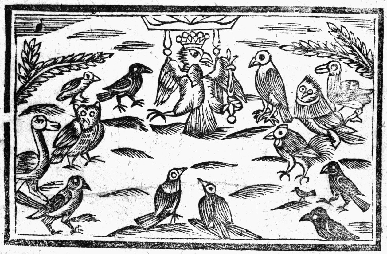 The Woody Choristers eller The Birds Harmony, en illustration från "A Book of Roxburghe Ballads" av English School