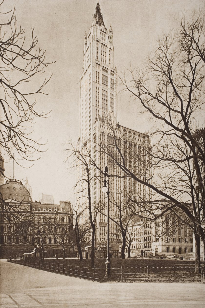 The Woolworth Building, New York, illustration från 