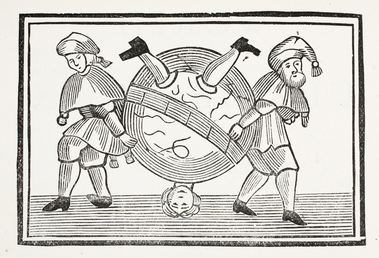 The World Turned Upside Down, illustration från Chap-books of the Eighteenth Century av John Ashton, pub. 1882 av English School