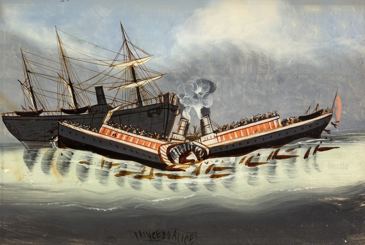 Vraket av "Princess Alice", efter 1878 av English School