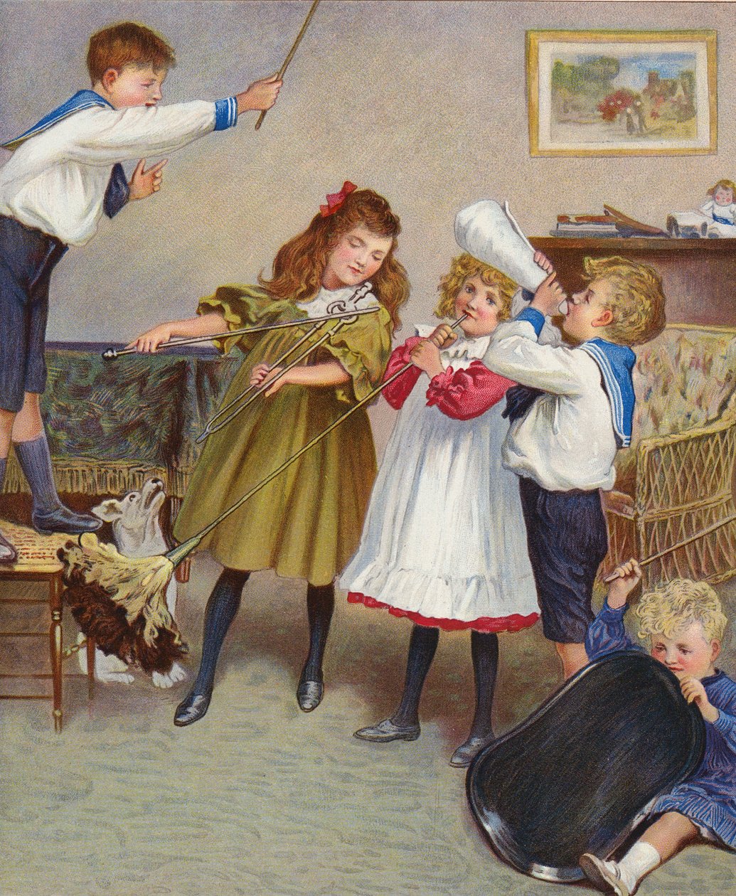 Barnens konsert (färglitografi) av English School