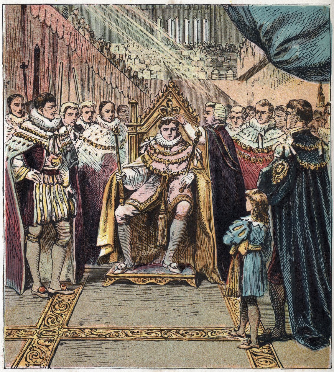 Kröningen av Georg IV (1762-1830) den 29/01/1820. Kröning av Georg IV av English School
