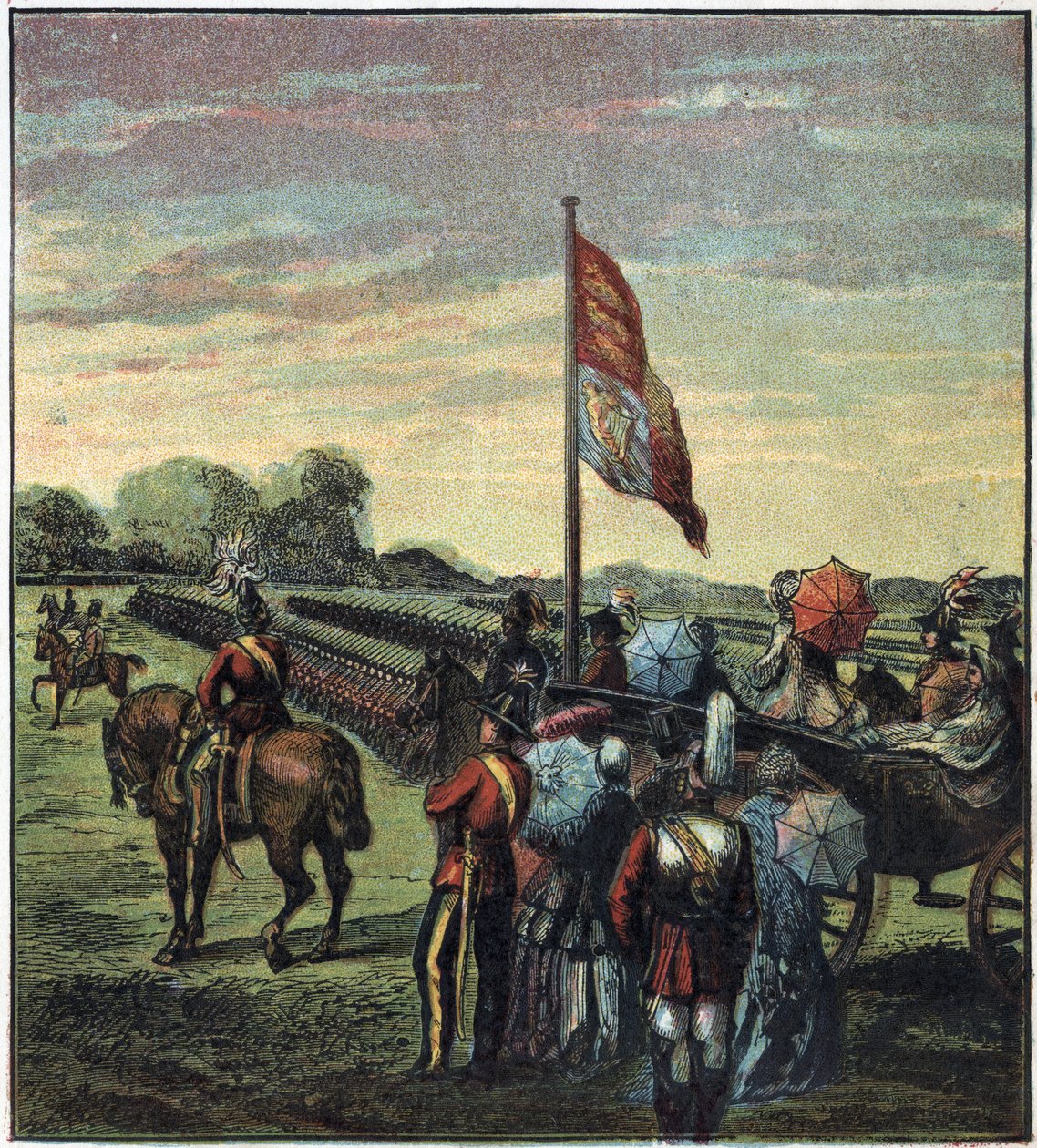 Granskningen av de frivilliga under 1800-talet. "The Volunteer Review". I tider av fara har män som inte tillhör armén ibland tjänstgjort som frivilliga. av English School