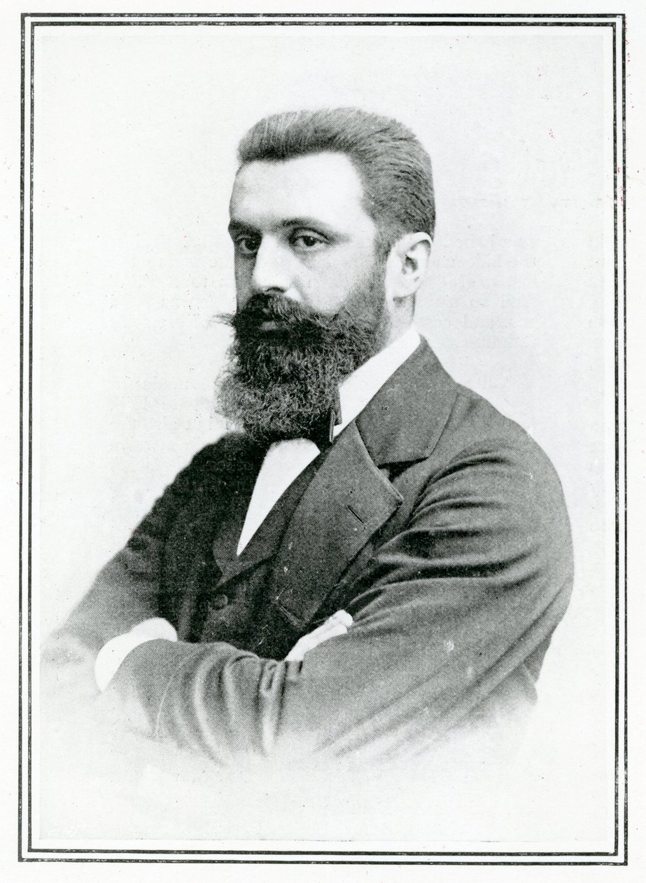 Theodor Herzl (1860-1904) (s/v foto) av English School