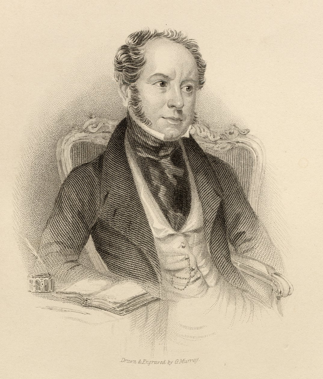 Theodore Hook, Esq., graverad av G. Murray av English School