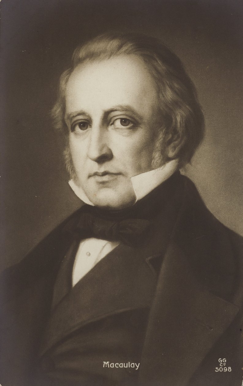 Thomas Babington Macaulay (1800-1859), engelsk politiker och historiker (litografi) av English School