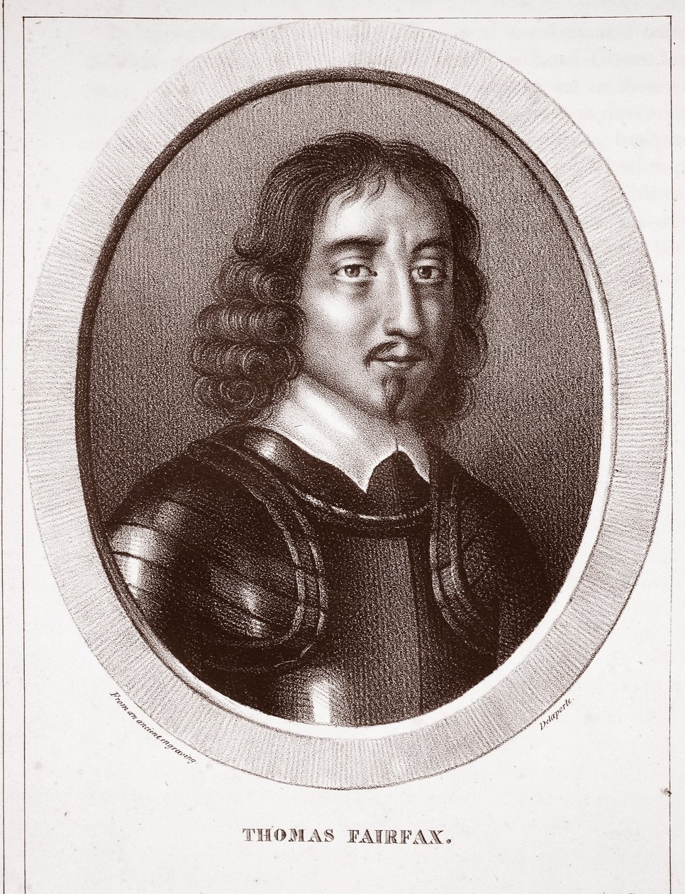 Thomas Fairfax, tillskriven Delaporte, graverad av de Ducarme av English School
