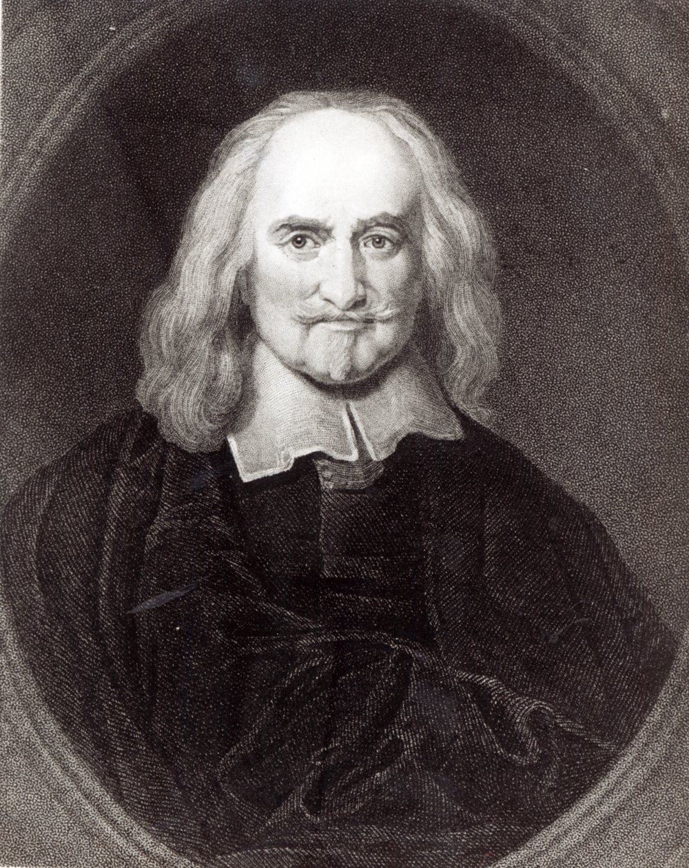 Thomas Hobbes (1588-1679) från "Gallery of Portraits", publicerad 1833 av English School