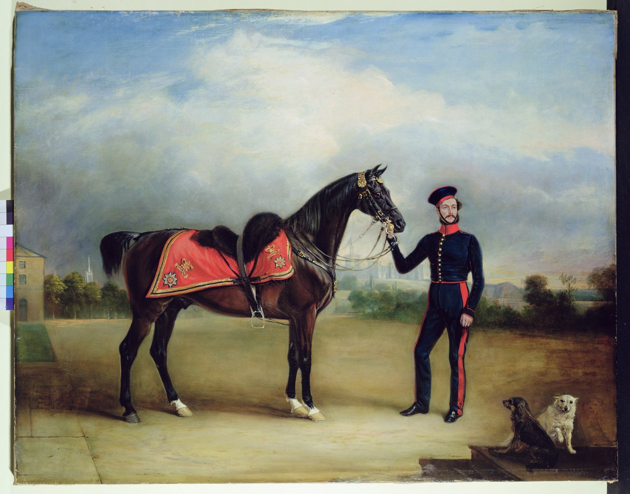 Thomas Oliver Gascoigne från Royal Horse Guards (olja på duk) av English School