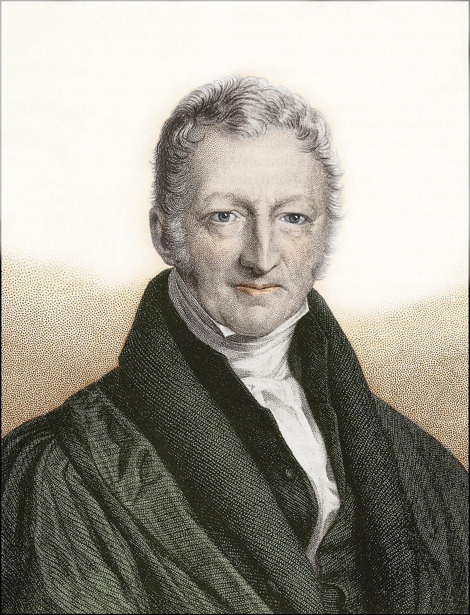 Thomas Robert Malthus (färgad gravyr) av English School