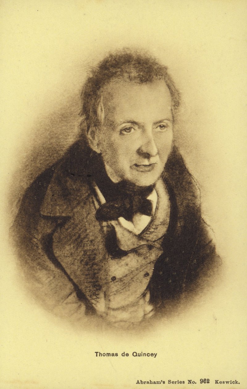Thomas de Quincey (1785-1859), engelsk essäist (litografi) av English School