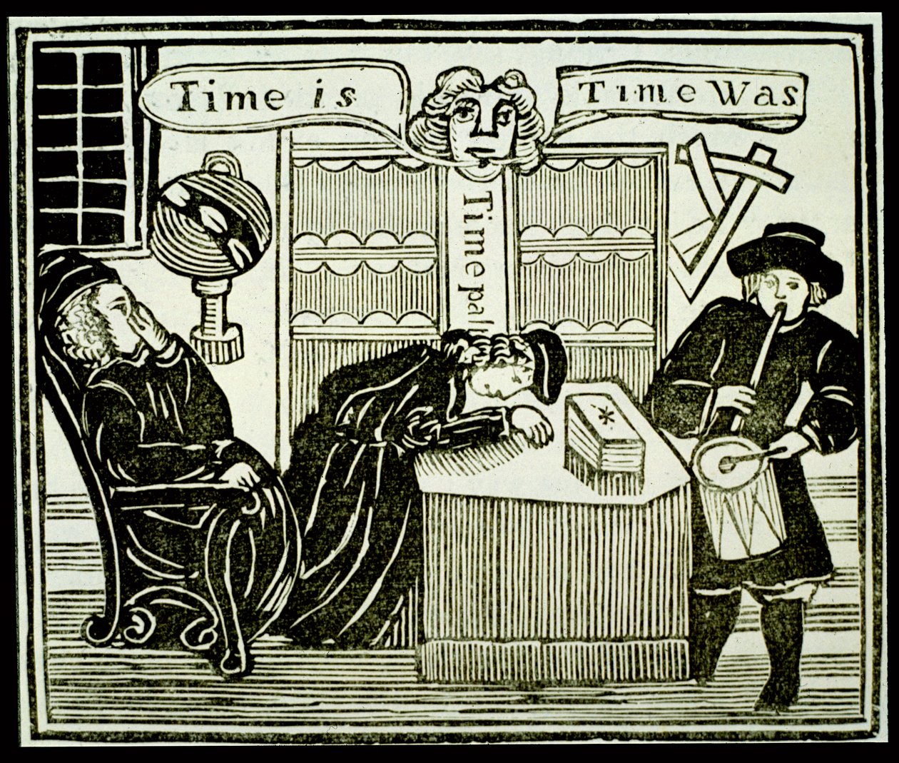 Time Is, Time Was, kopia av en illustration från History of the Learned Friar Bacon som används i en samling kapböcker om esoterica av English School