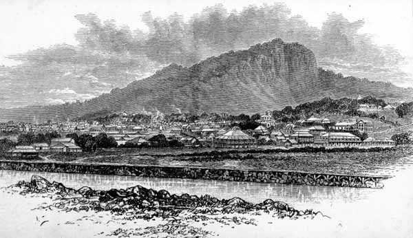 Townsville, Queensland, Australien, från "Australian Pictures", pub. av The Religious Tract Society i London av English School