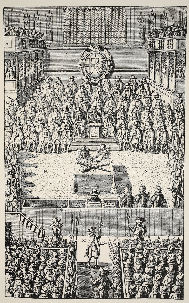 Rättegången mot Karl I den 4 januari 1649 av English School