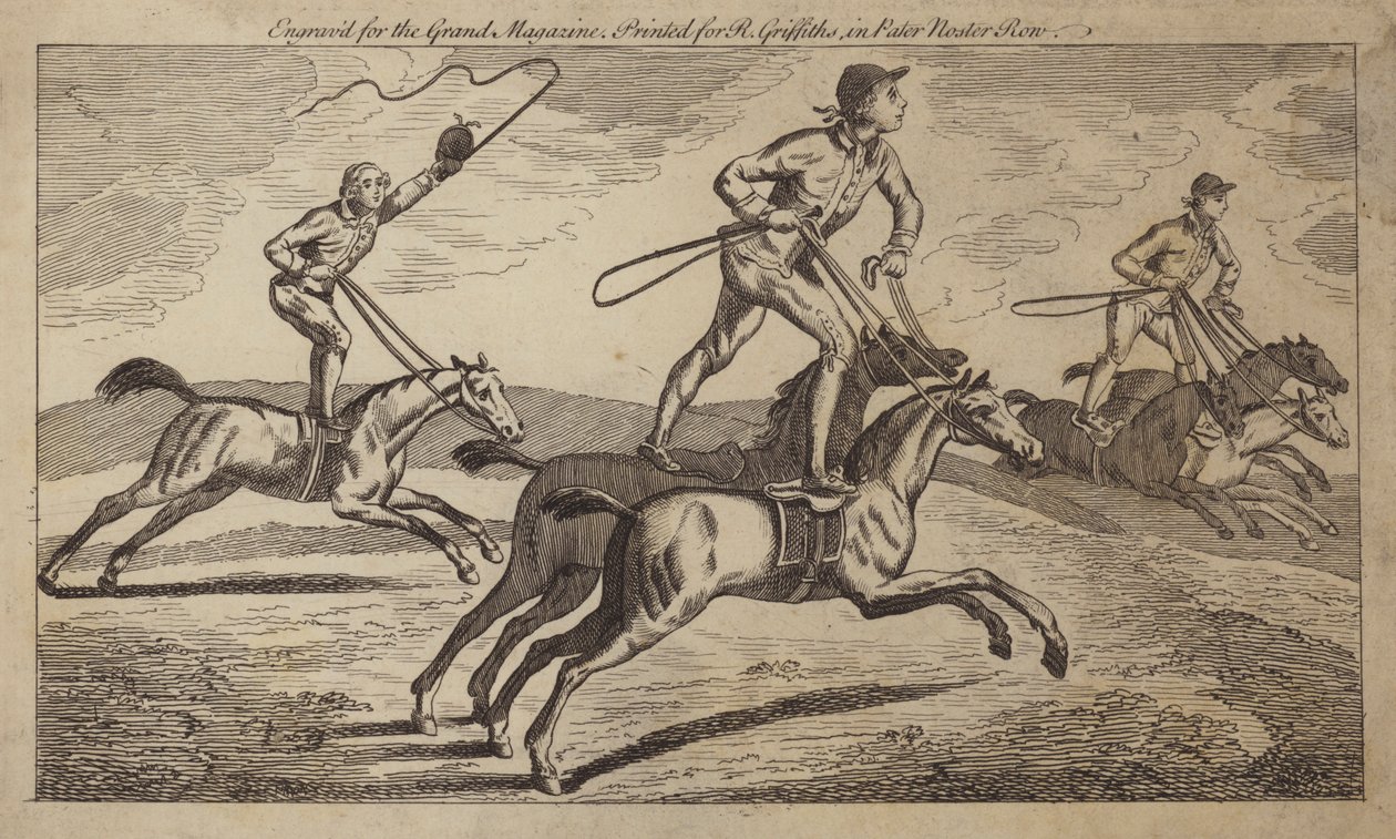 Trick riding (engraving) av English School