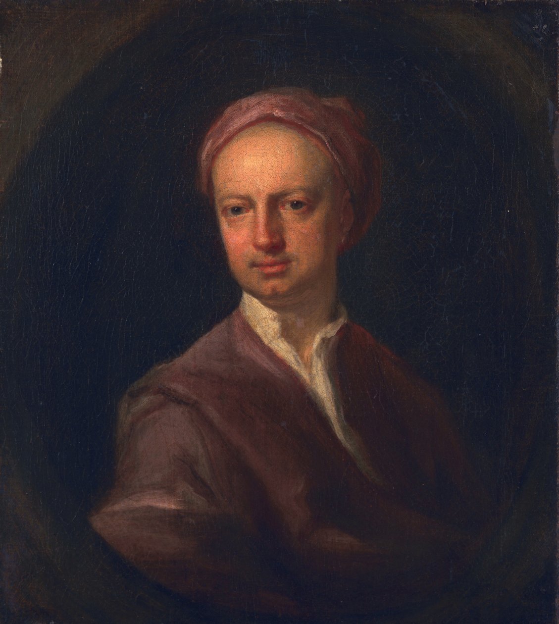 Okänd man, kallad Oliver Goldsmith, ca 1730 av English School