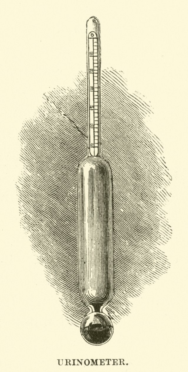 Urinometer (gravyr) av English School