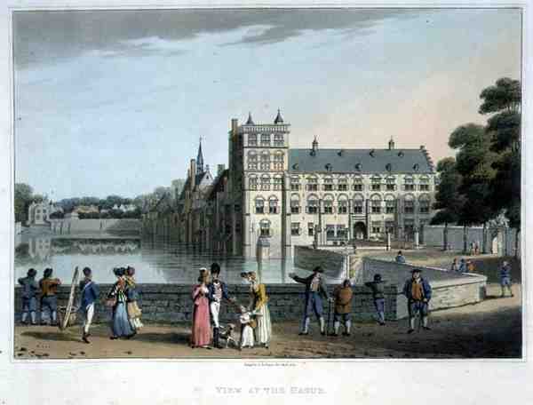 Utsikt i Haag, pub. av Robert Bowyer (1758-1834) av English School