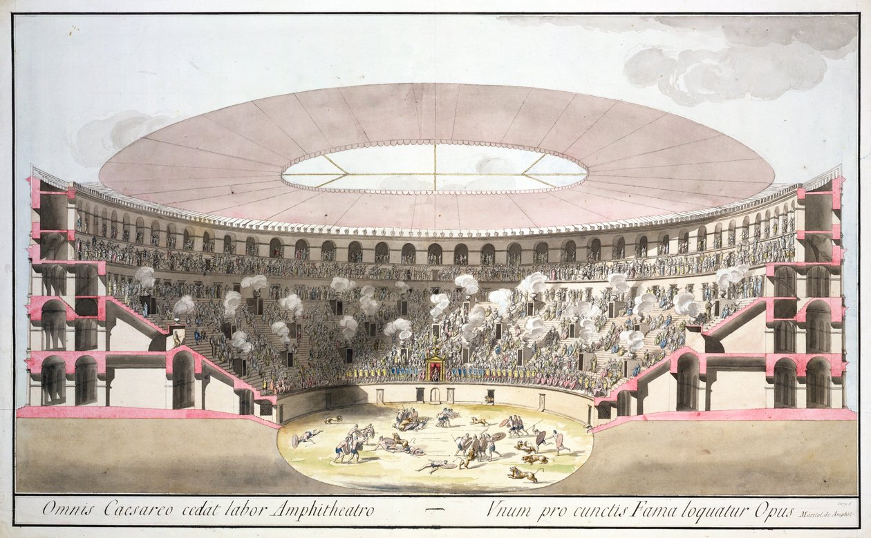 Vy över Caesars Amphitheater av English School