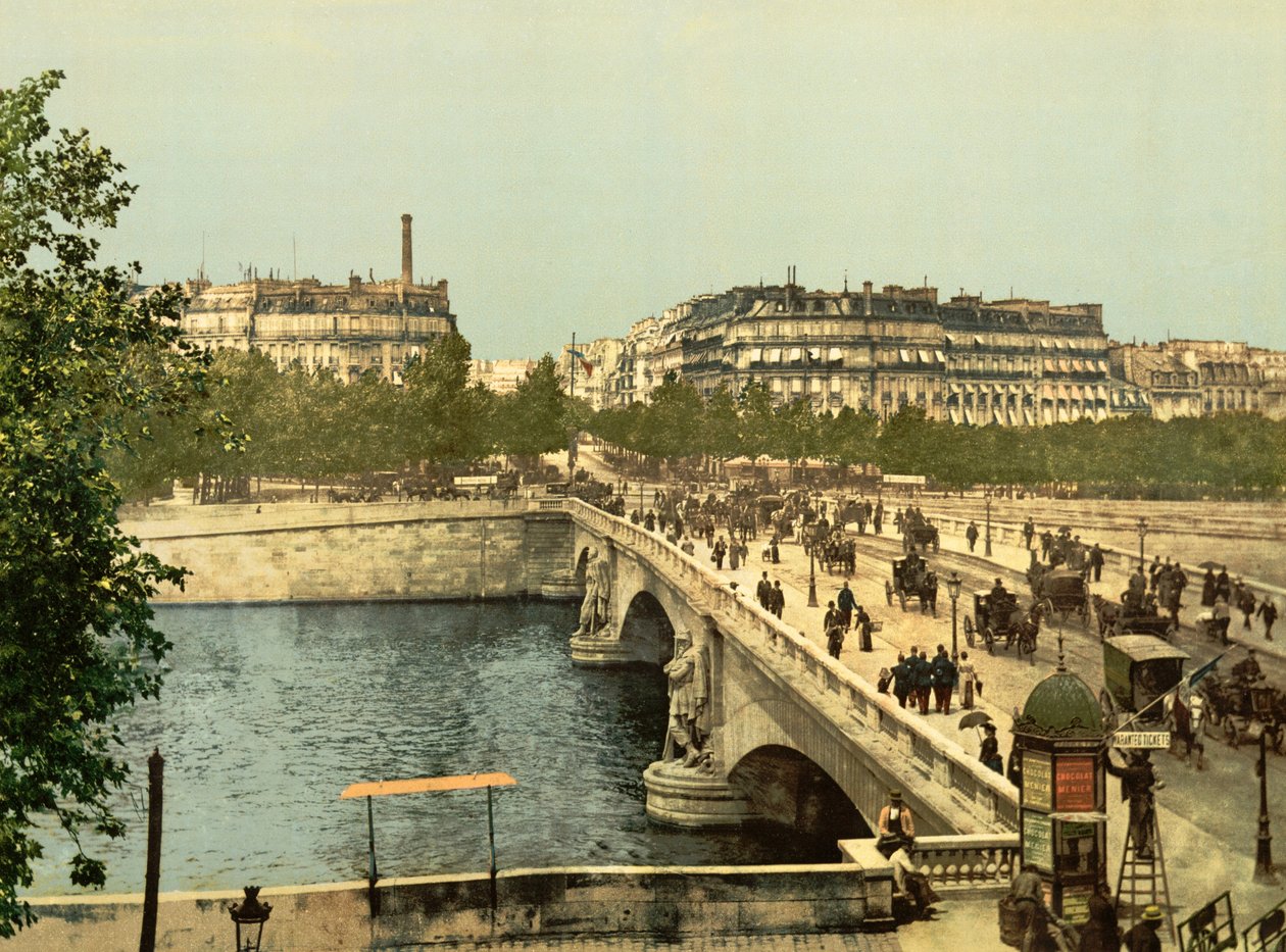 Utsikt över Paris (handfärgat foto) av English School