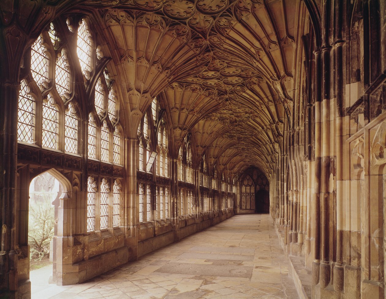 Utsikt över klostret, c.1355 av English School