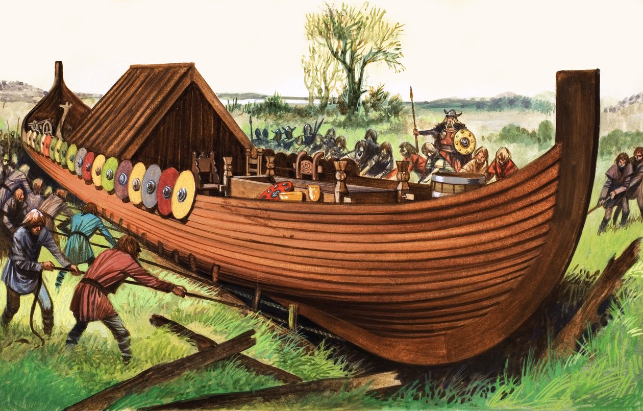 Viking Long-Ship av English School