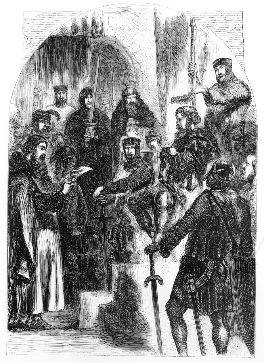 Wallace krönt med Laurel i Westminster Hall av English School
