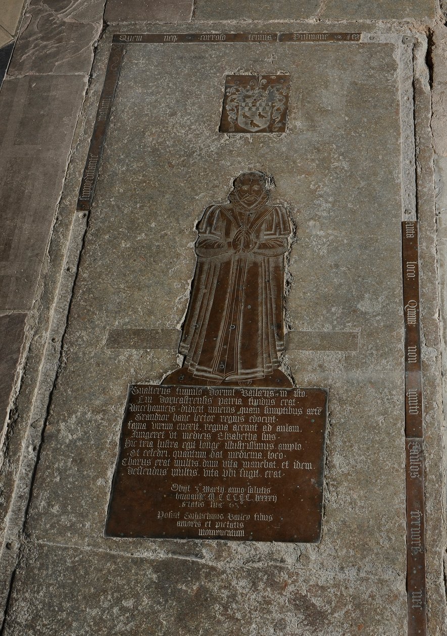 Walter Bailey, 1592-93 (mässing) (se 434808-809 för detaljer) av English School
