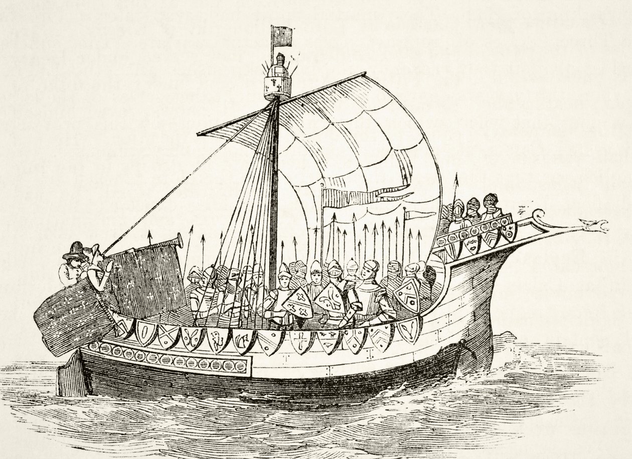Krigsskepp på 1400-talet, från 