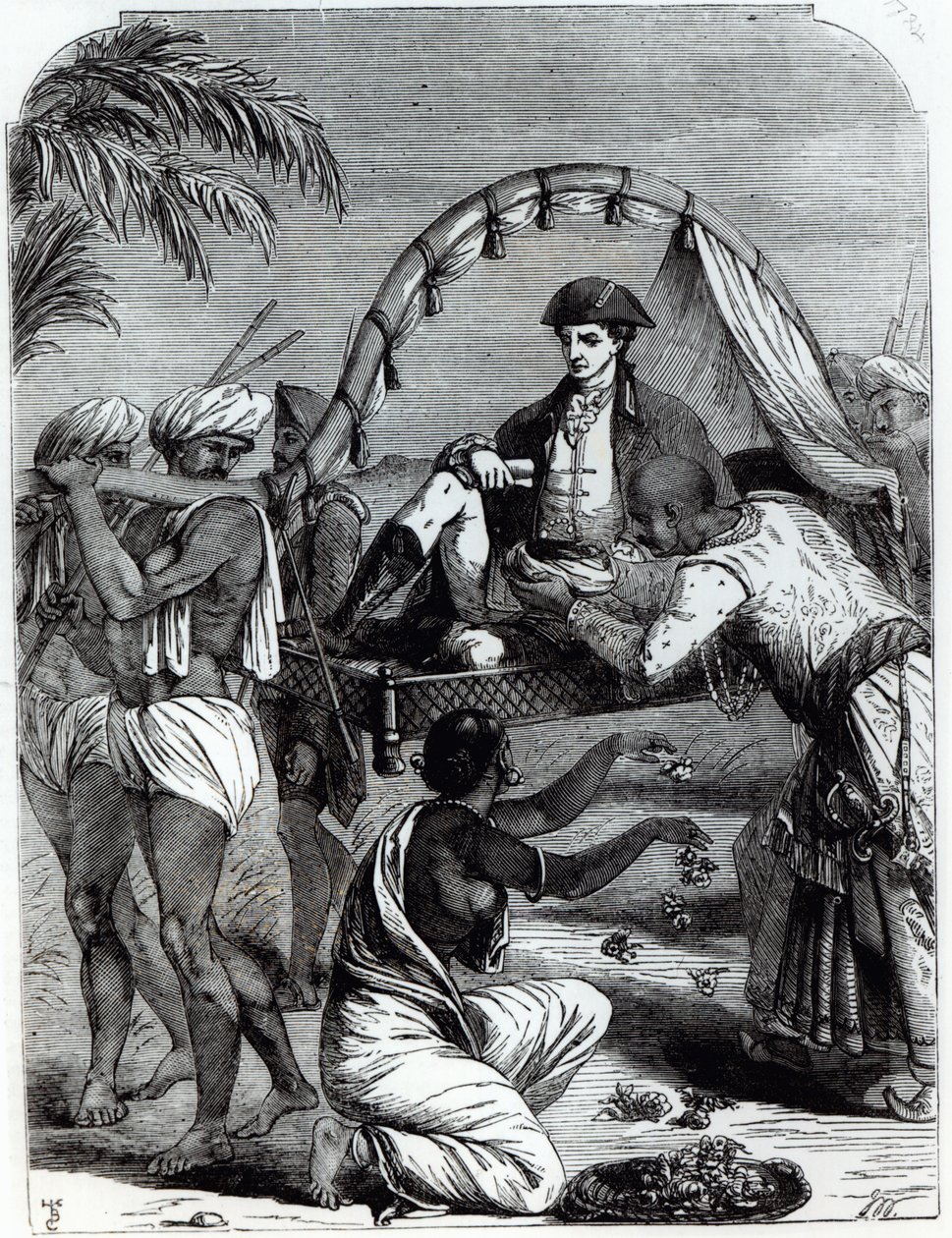 Warren Hastings (1732-1818) i Indien 1784 av English School