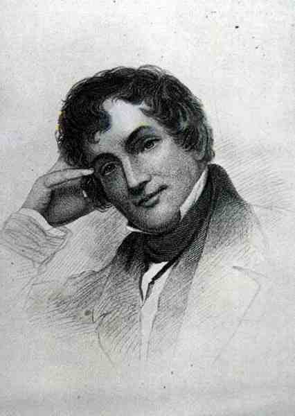 Washington Irving (1783-1859) (gravyr) av English School