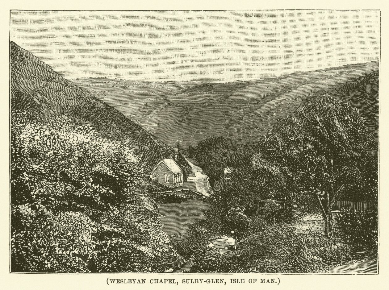 Wesleyan Chapel, Sulby-Glen, Isle of Man (gravyr) av English School