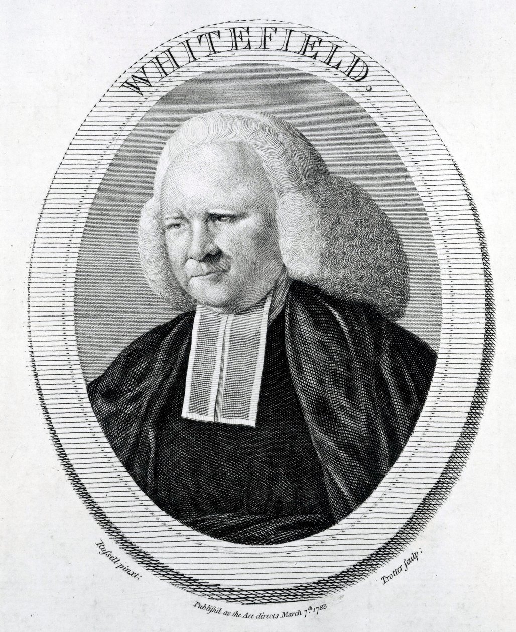 Whitefield, graverad av Trotter efter Russell, 1783 av English School
