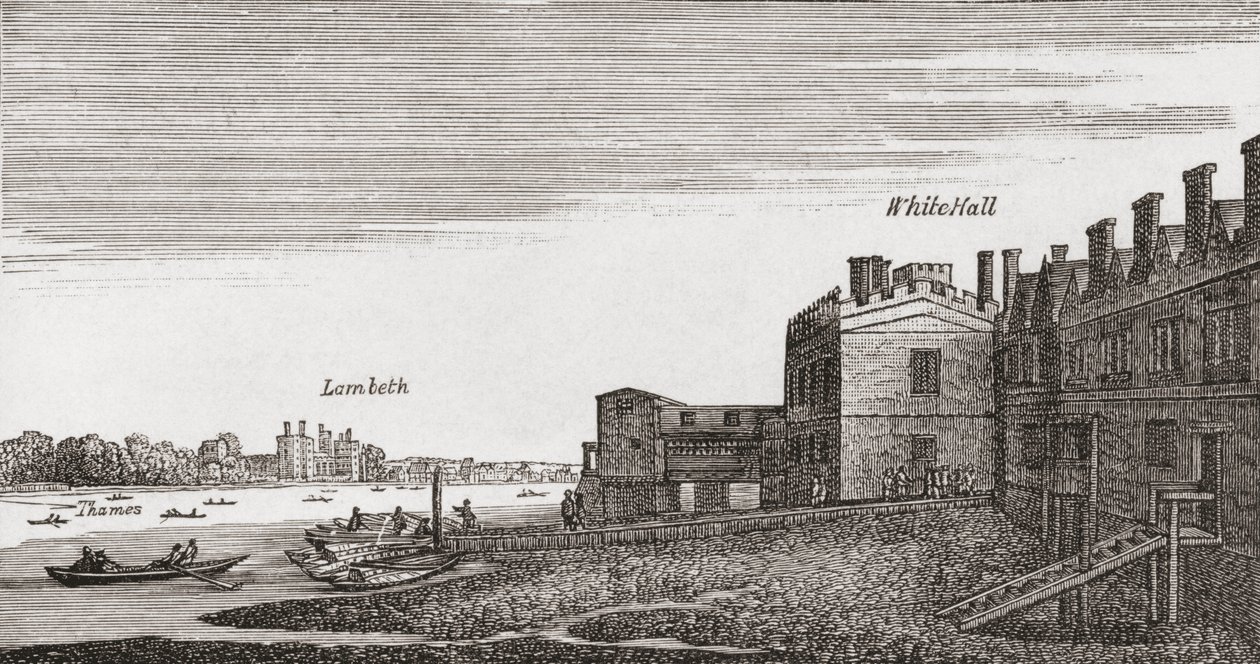 Whitehall, London, som det var på 1700-talet, från 