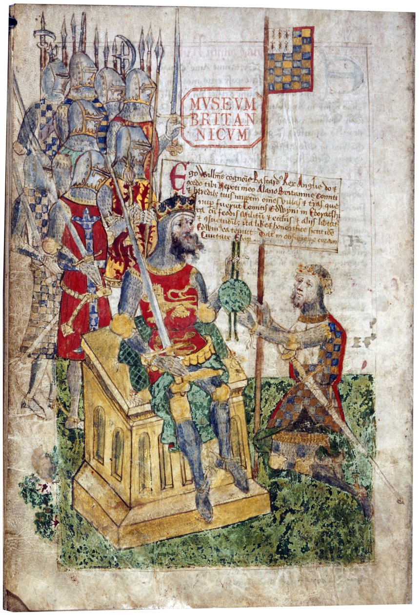 William I och earlen av Bretagne, slutet av 1400-talet (illumination) av English School