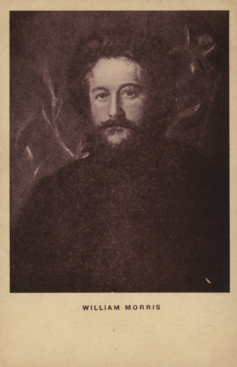 William Morris (1834-1896), engelsk textildesigner, konstnär och författare (litografi) av English School