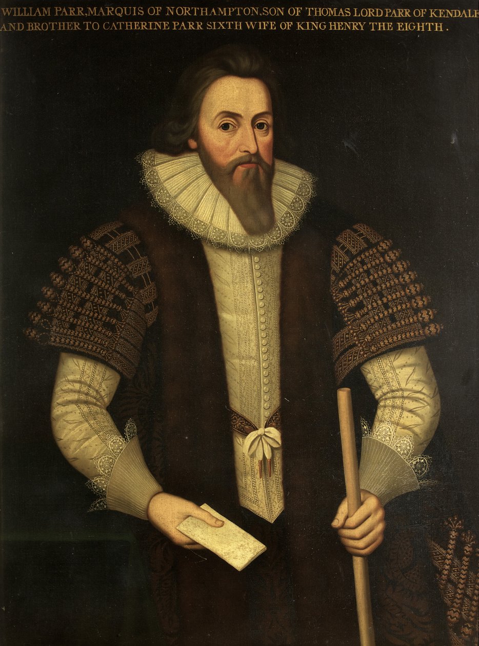 William Parr, markis av Northampton (olja på duk) av English School