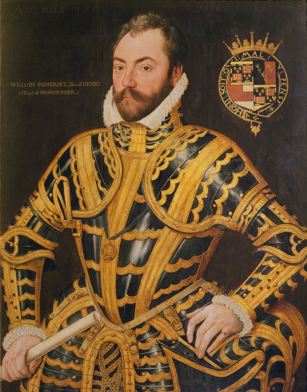 William Somerset (ca 1527-89) 3:e greven av Worcester, 1569 av English School