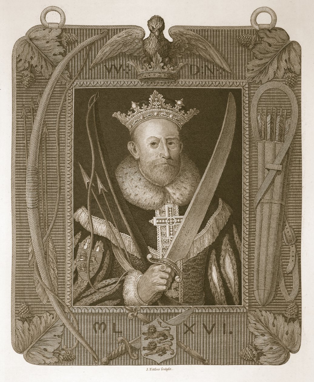 William den första, graverad av J. Fittler, illustration från David Humes The History of England, pub. av R. Bowyer, London, 1812 av English School