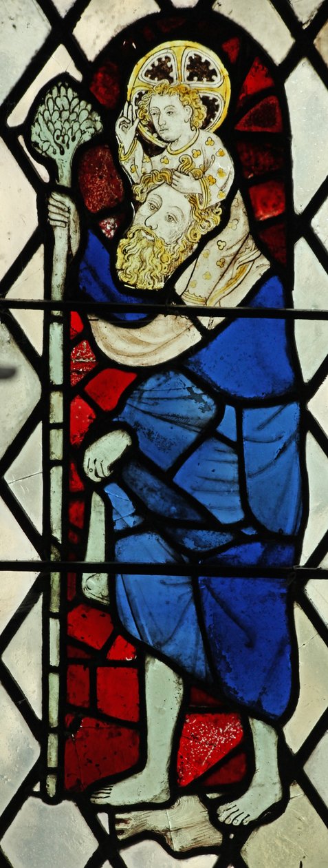 Window Chap-Ed-Confessor kapell föreställande St Christopher av English School