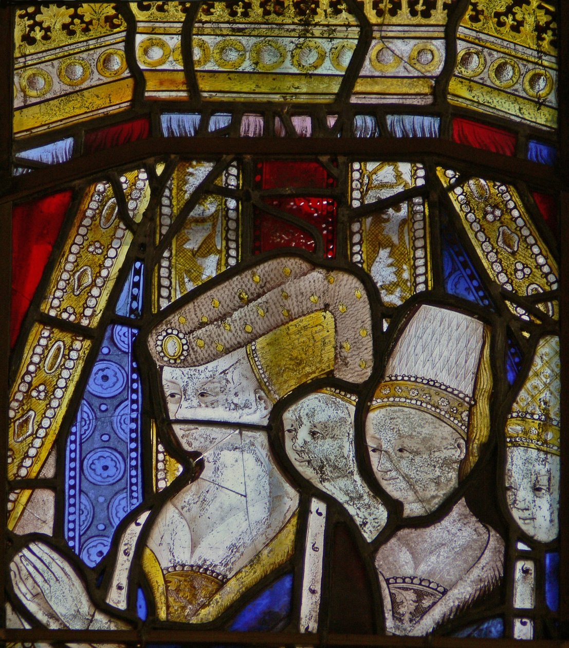 Window Ew föreställande drottning Elizabeth Woodville - döttrarna till av English School