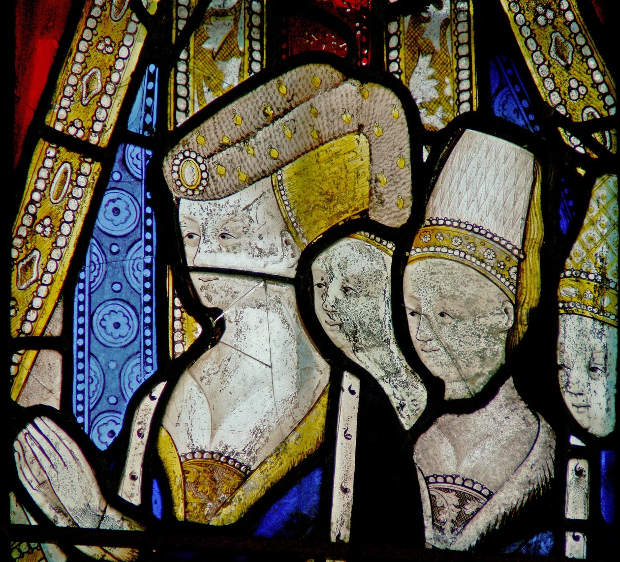 Window Ew föreställande drottning Elizabeth Woodville - döttrarna till av English School