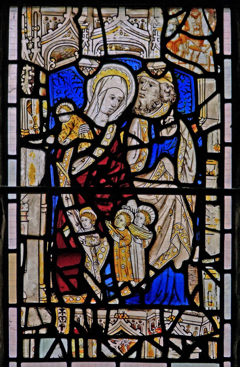 Window Ew föreställande St Mary Cleopas, Alphaeus och deras barn av English School