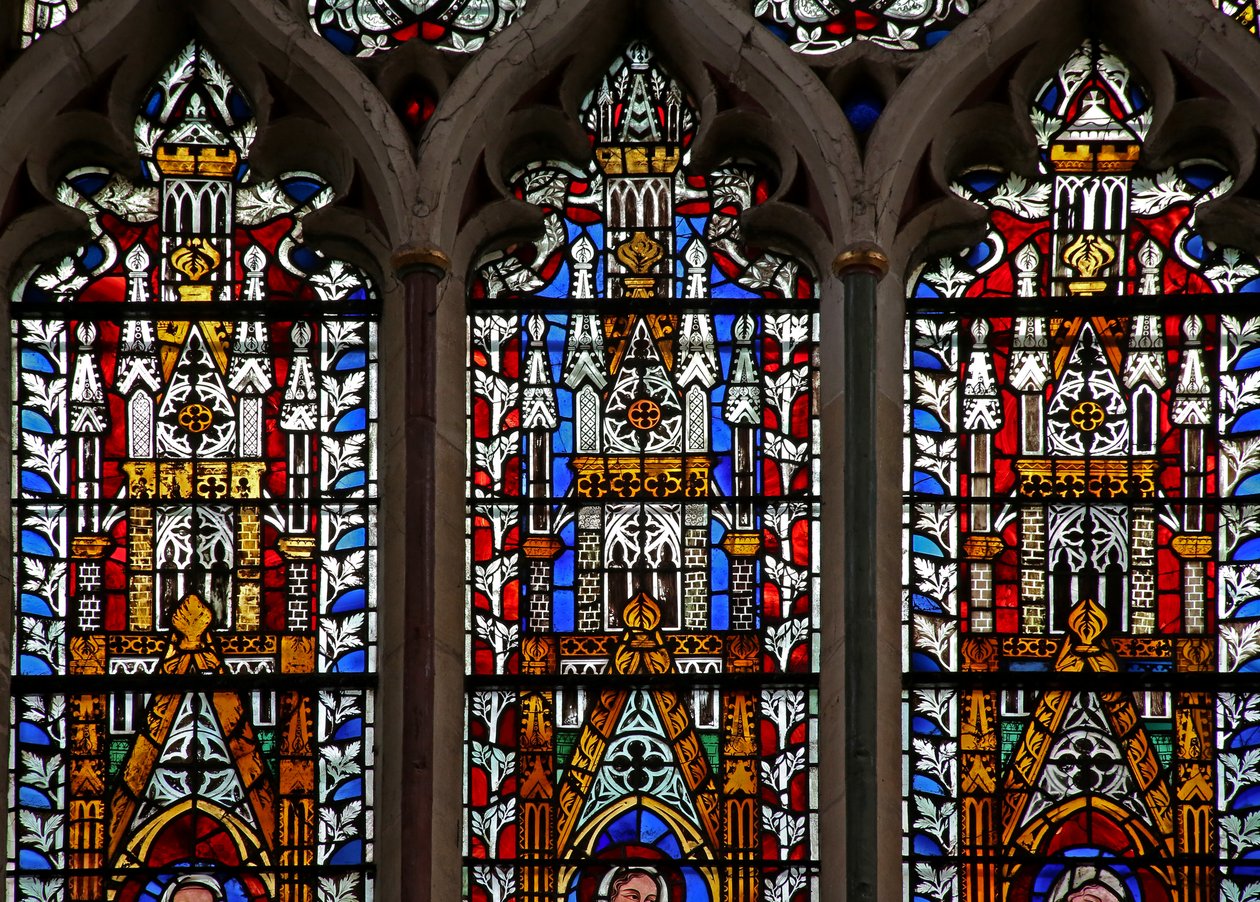 Window Ew föreställande baldakiner av English School
