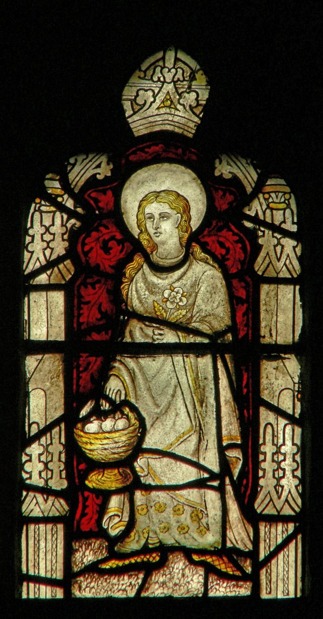 Window Ew tl föreställande St Dorothy av English School