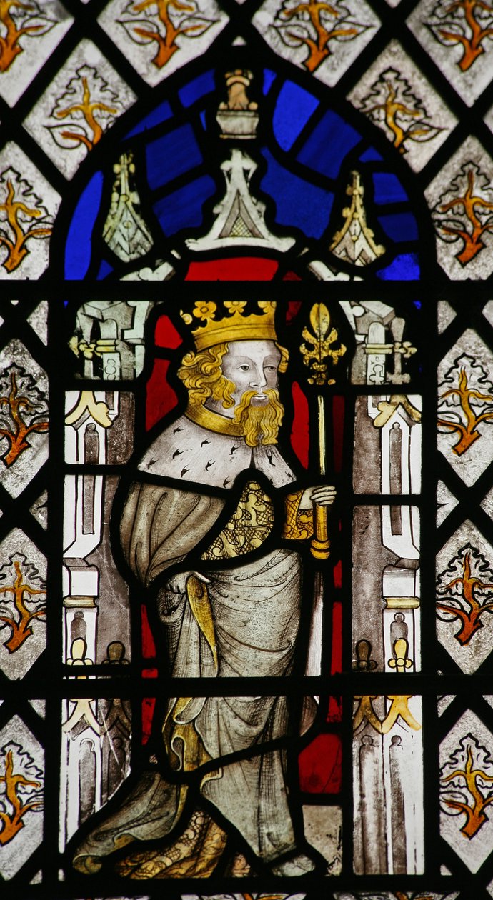 Window Sa föreställande Edward the Confessor (eller Edward III?) av English School