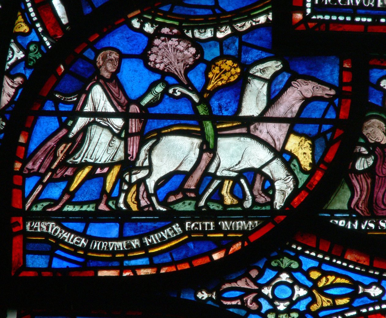 Fönster n2 som visar en scen från ett St Thomas Becket Miracle-fönster: Richard Sunieves berättelse av English School